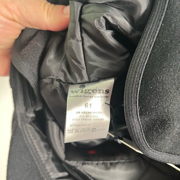 Sweden Wigens wool hat with flaps in back big size 61 lined - Picture 2 of 4